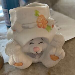 Vintage Jasco Bunny porcelain  candleholder Taiwan